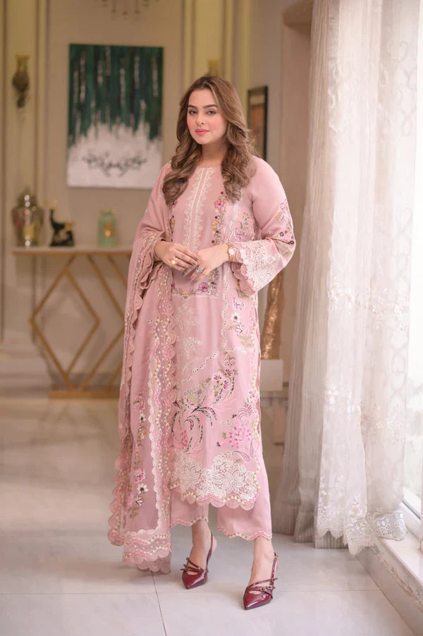 Luxury Summer Lawn 3-Piece Stitched Suit