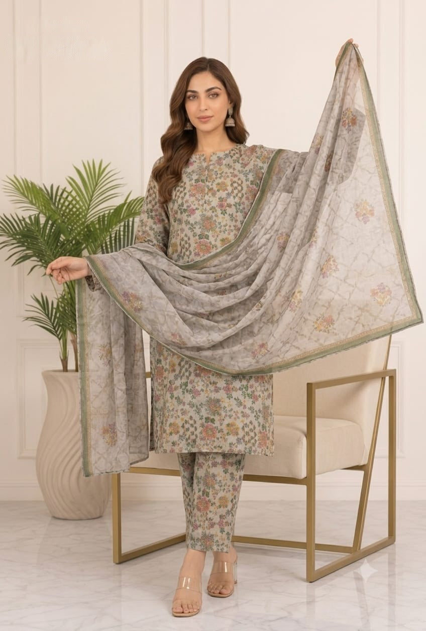 Premium Printed 3-Piece Suit
